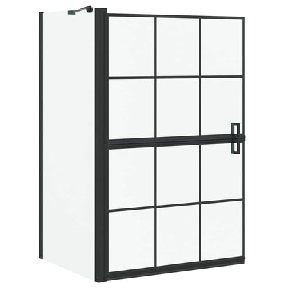 Bad Douche Scherm Zwart en transparant 80 x 67 x 129.5 cm