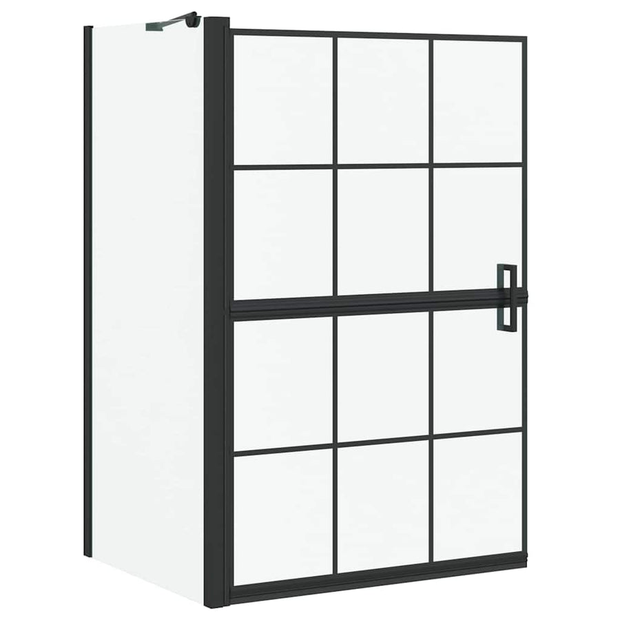 Bad Douche Scherm Zwart en transparant 80 x 67 x 129.5 cm