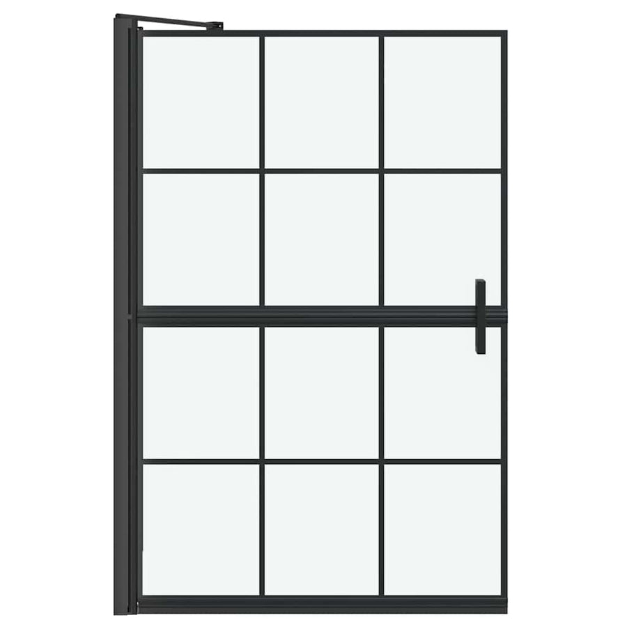 Bad Douche Scherm Zwart en transparant 80 x 67 x 129.5 cm