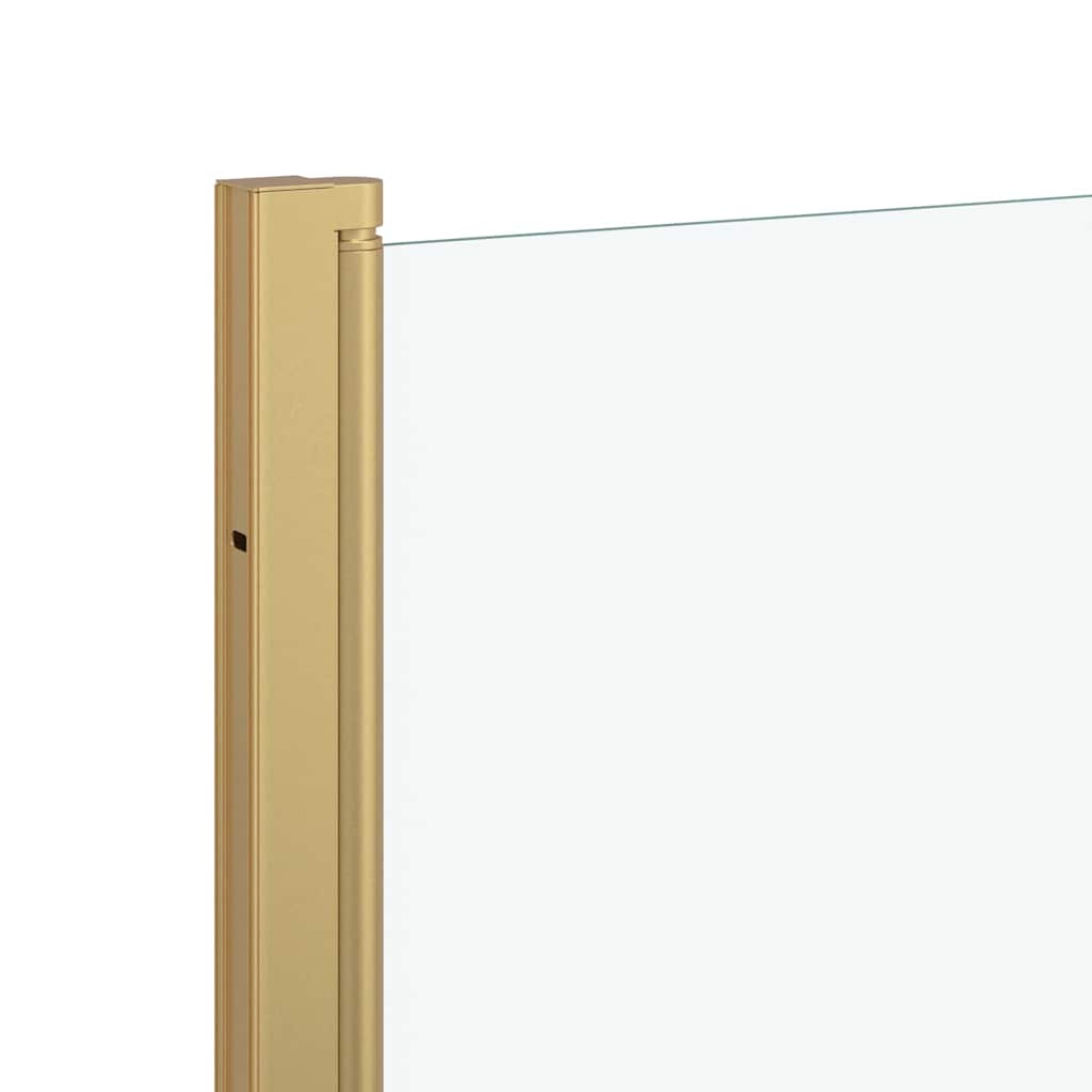 Douche Omhulsel Goud 130 x 138 cm ESG-glas en aluminium