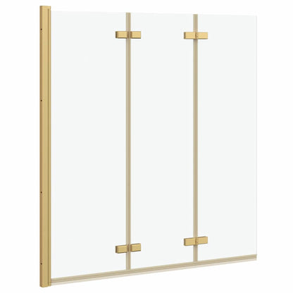 Douche Omhulsel Goud 130 x 138 cm ESG-glas en aluminium