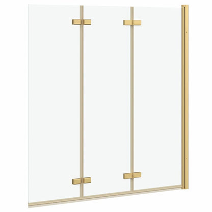 Douche Omhulsel Goud 130 x 138 cm ESG-glas en aluminium