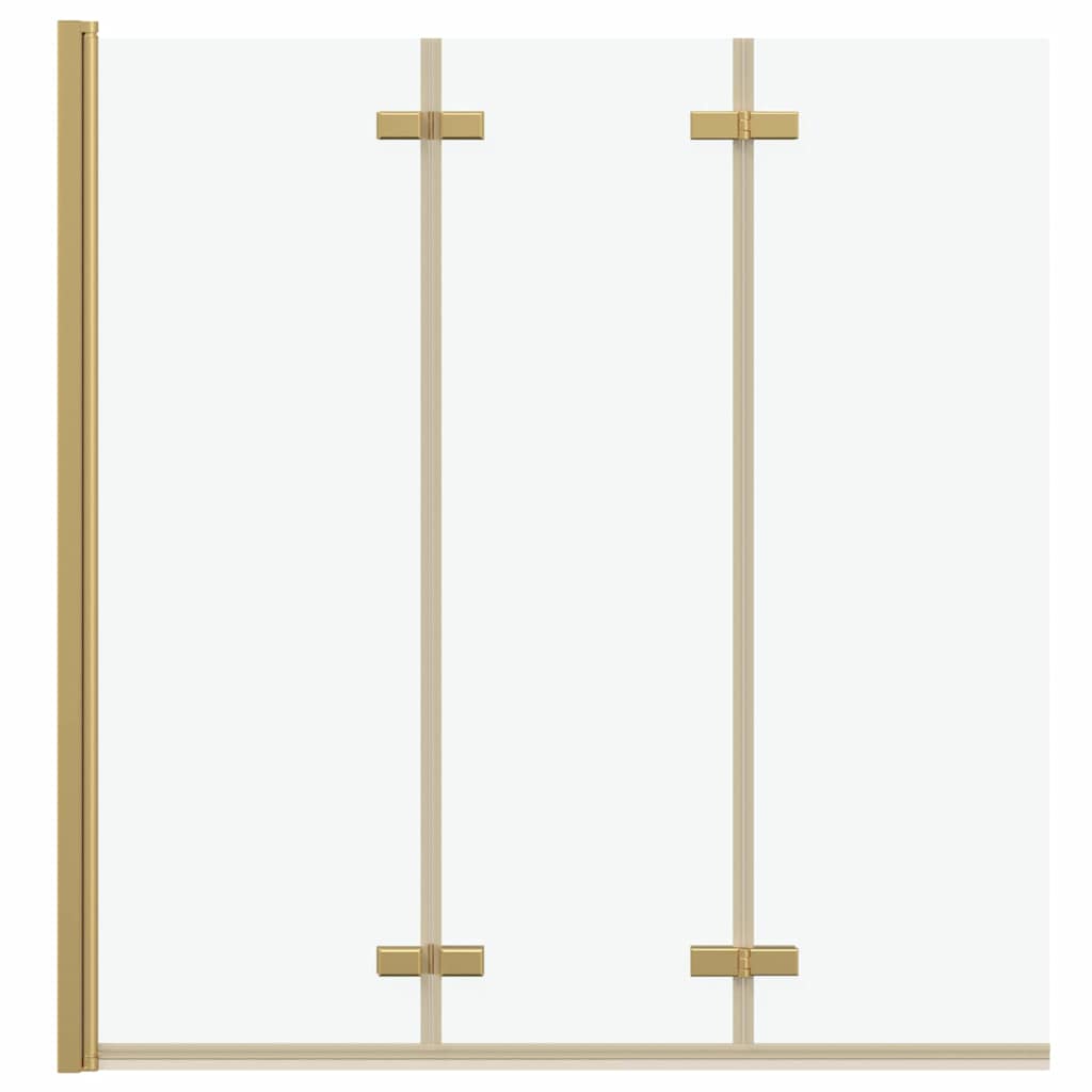 Douche Omhulsel Goud 130 x 138 cm ESG-glas en aluminium