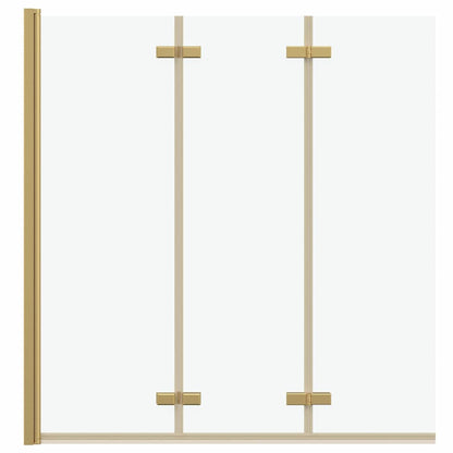 Douche Omhulsel Goud 130 x 138 cm ESG-glas en aluminium