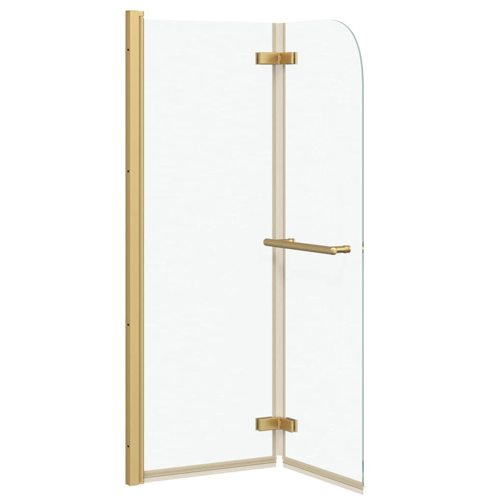 Douche Omhulsel Goud 95 x 140 cm ESG-glas en aluminium