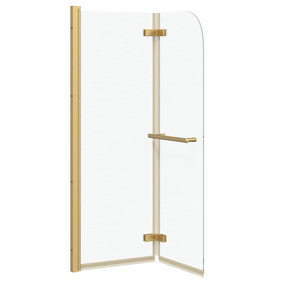 Douche Omhulsel Goud 95 x 140 cm ESG-glas en aluminium