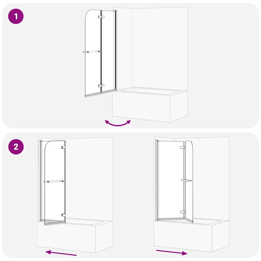 Douche Omhulsel Goud 95 x 140 cm ESG-glas en aluminium