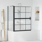 Bath Shower Screen Black and transparent 116 x 68 x 128 cm