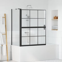Bad Douche Scherm Zwart en transparant 100 x 67 x 129.5 cm