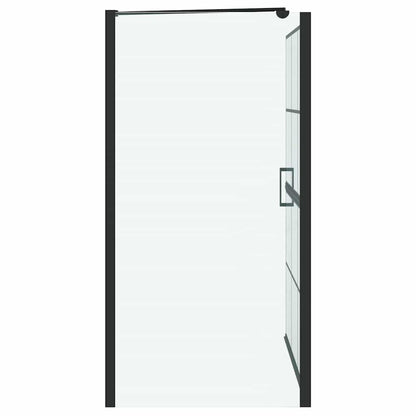 Bad Douche Scherm Zwart en transparant 100 x 67 x 129.5 cm