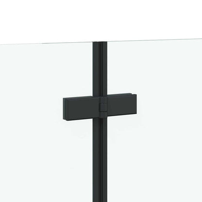 Badomheining Zwart 120 x 67 x 129 cm Gelaagd Glas en Aluminium