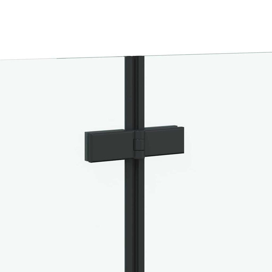 Badomheining Zwart 120 x 67 x 129 cm Gelaagd Glas en Aluminium