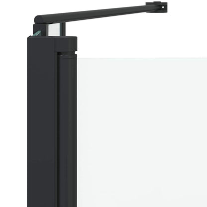 Badomheining Zwart 120 x 67 x 129 cm Gelaagd Glas en Aluminium
