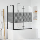 Douchecabine zwart 120x67x129 cm gelaagd glas aluminium