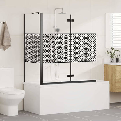 Badomheining Zwart 120 x 67 x 129 cm Gelaagd Glas en Aluminium