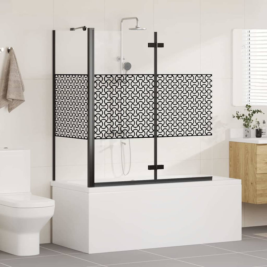 Badomheining Zwart 120 x 67 x 129 cm Gelaagd Glas en Aluminium