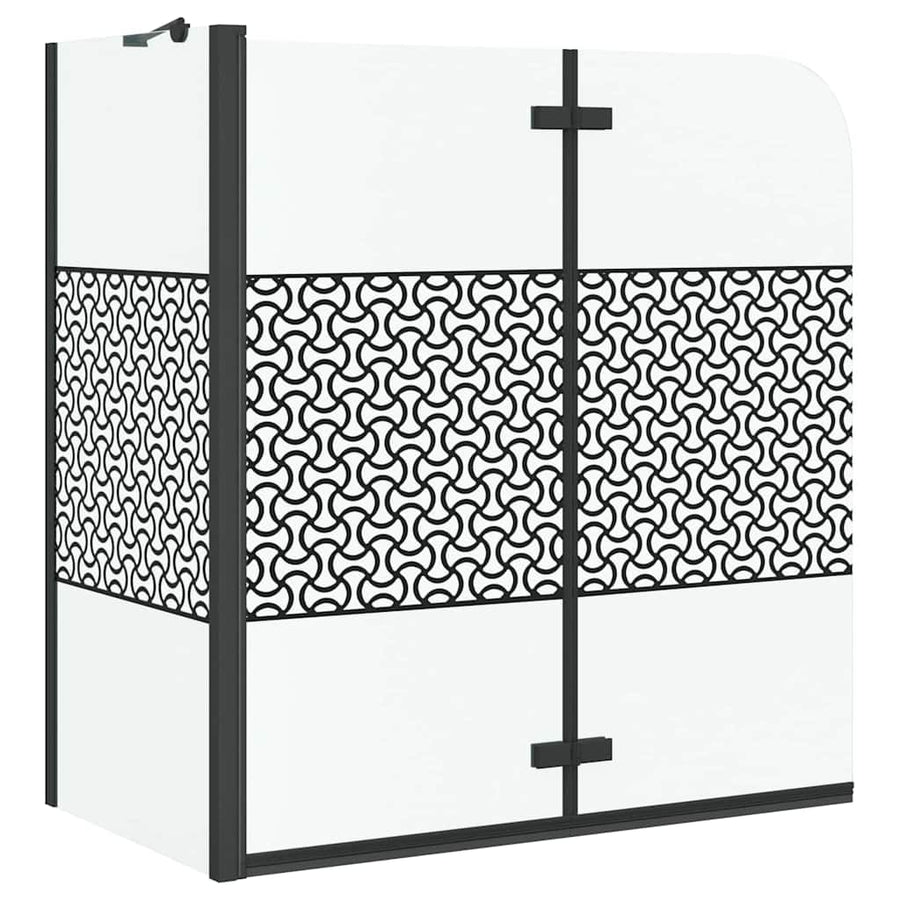 Badomheining Zwart 120 x 67 x 129 cm Gelaagd Glas en Aluminium