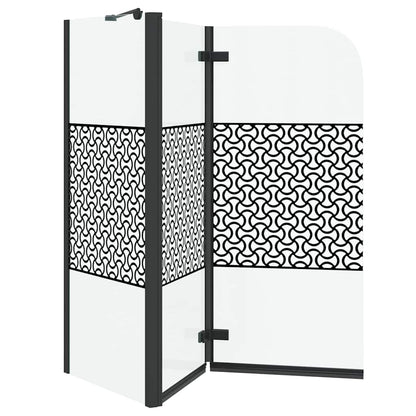 Badomheining Zwart 120 x 67 x 129 cm Gelaagd Glas en Aluminium