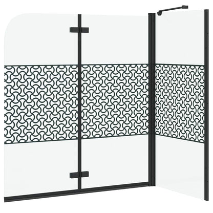 Badomheining Zwart 120 x 67 x 129 cm Gelaagd Glas en Aluminium