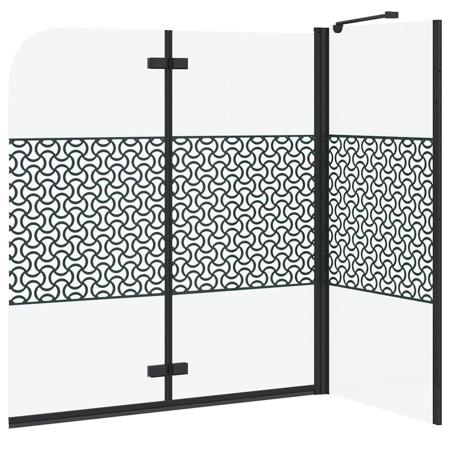 Badomheining Zwart 120 x 67 x 129 cm Gelaagd Glas en Aluminium
