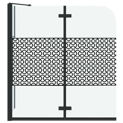 Badomheining Zwart 120 x 67 x 129 cm Gelaagd Glas en Aluminium