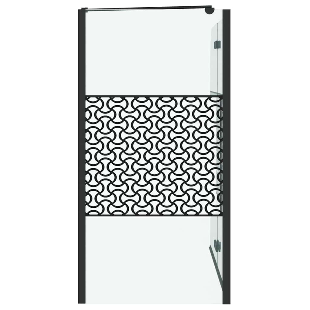 Badomheining Zwart 120 x 67 x 129 cm Gelaagd Glas en Aluminium