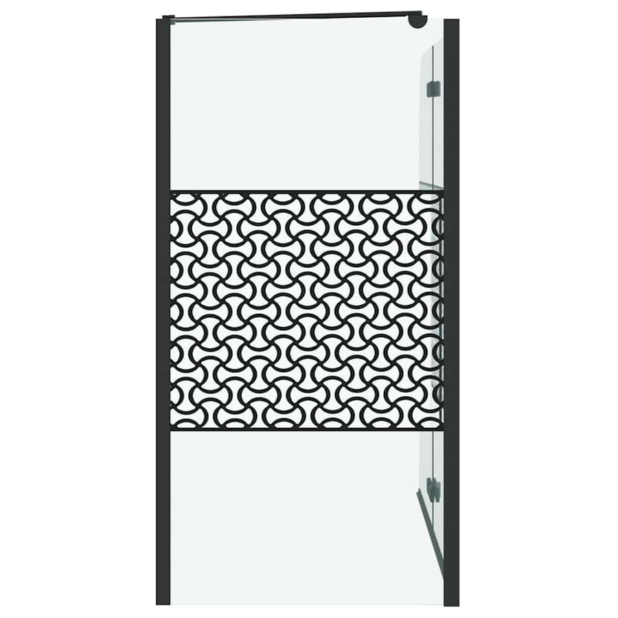 Badomheining Zwart 120 x 67 x 129 cm Gelaagd Glas en Aluminium