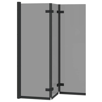 Douche Omhulsel Zwart 130 x 138 cm ESG-glas en aluminium