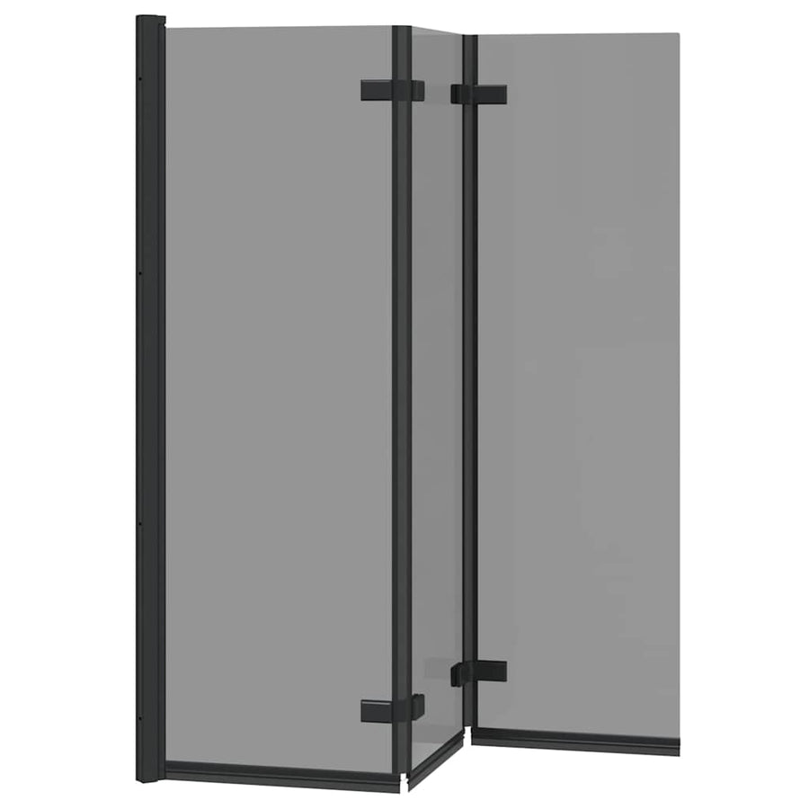 Douche Omhulsel Zwart 130 x 138 cm ESG-glas en aluminium