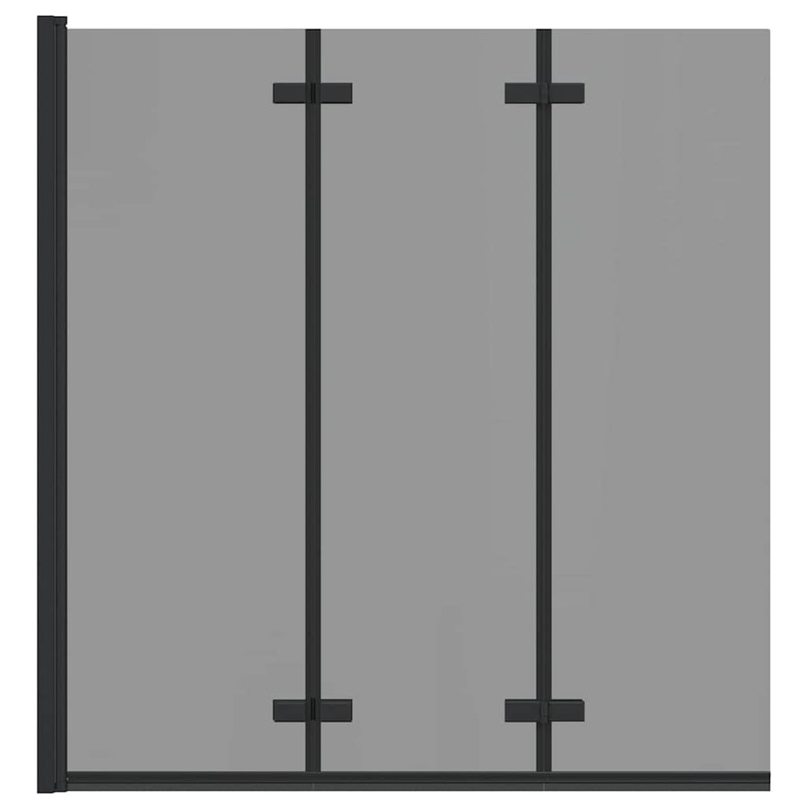 Douche Omhulsel Zwart 130 x 138 cm ESG-glas en aluminium