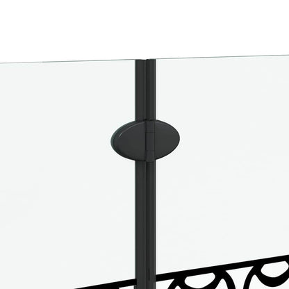 Douche Omhulsel Zwart en transparant 130 x 130 cm gehard glas