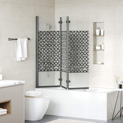 Douche Omhulsel Zwart en transparant 130 x 130 cm gehard glas