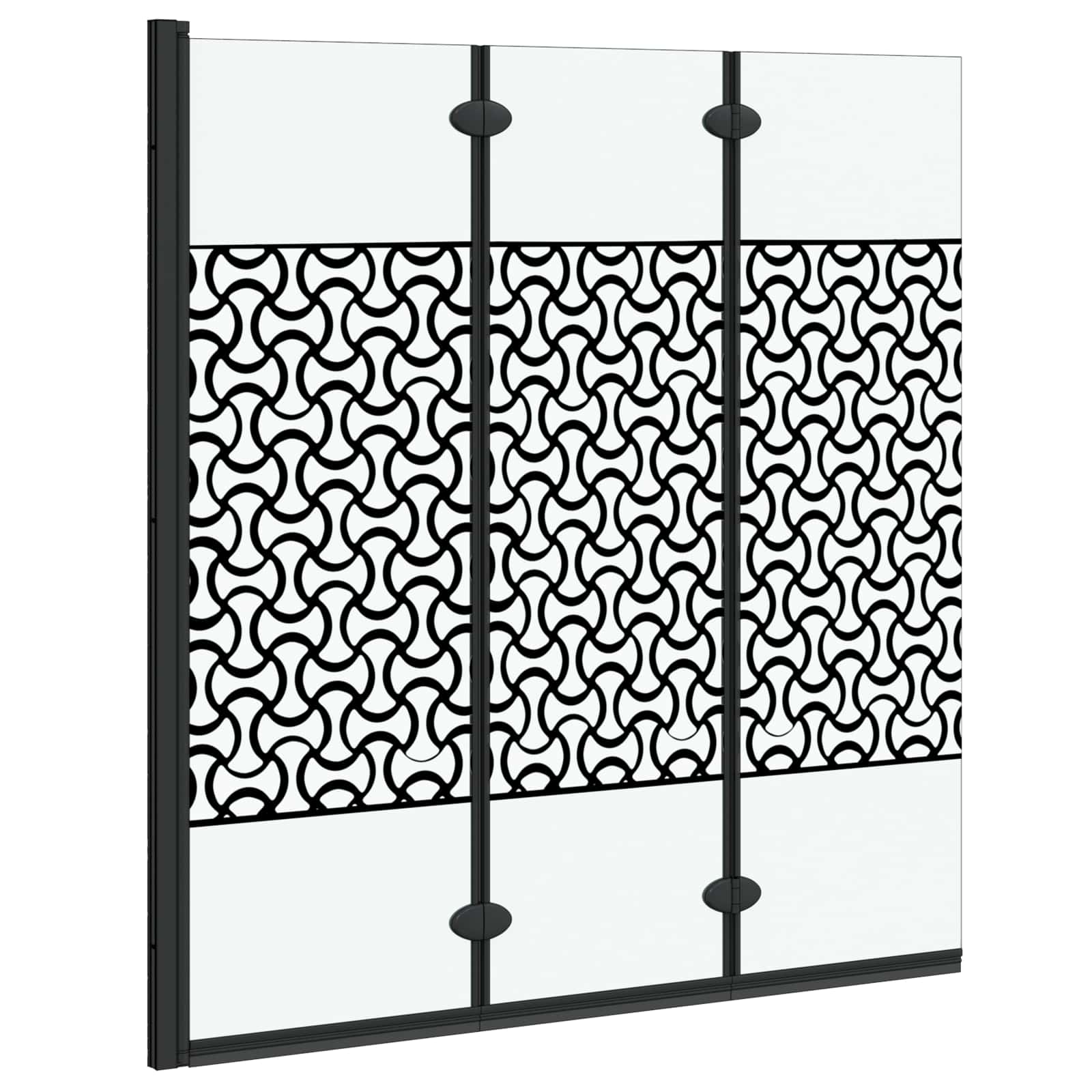 Douche Omhulsel Zwart en transparant 130 x 130 cm gehard glas