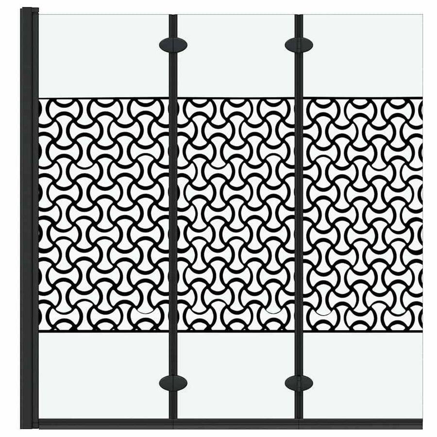 Douche Omhulsel Zwart en transparant 130 x 130 cm gehard glas