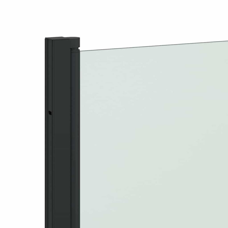 Douche Omhulsel Zwart 130 x 138 cm ESG-glas en aluminium