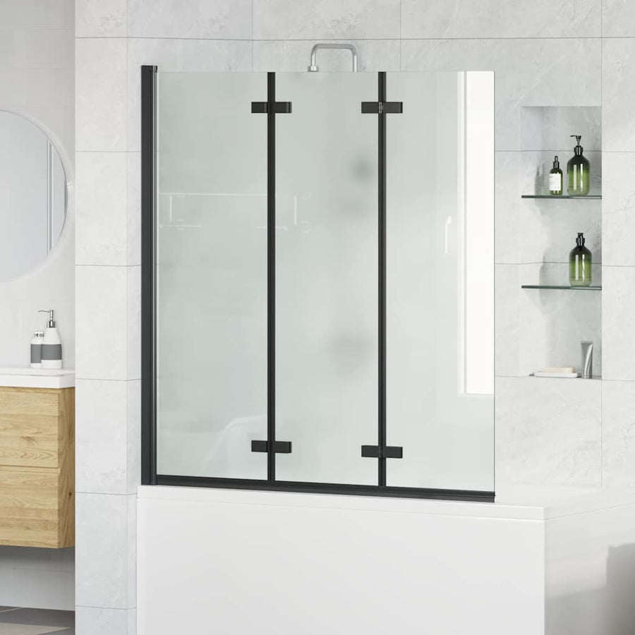 Douche Omhulsel Zwart 130 x 138 cm ESG-glas en aluminium