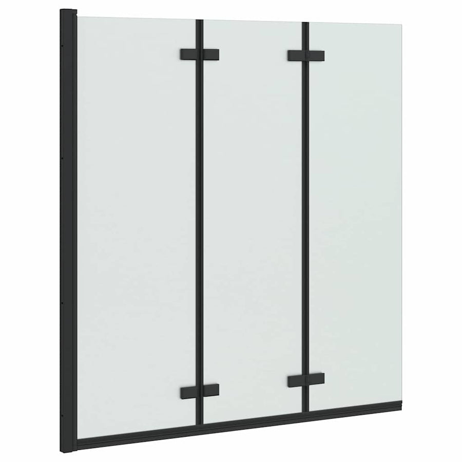 Douche Omhulsel Zwart 130 x 138 cm ESG-glas en aluminium