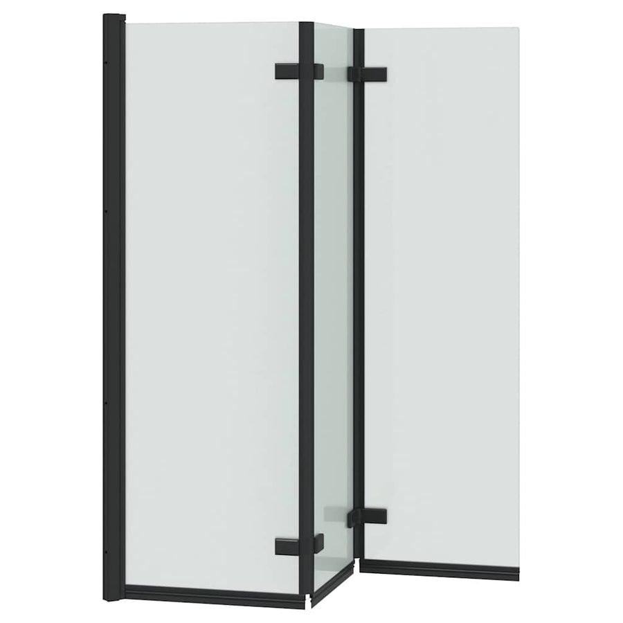 Douche Omhulsel Zwart 130 x 138 cm ESG-glas en aluminium