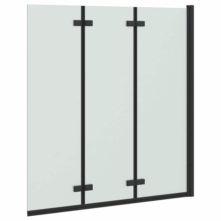 Douche Omhulsel Zwart 130 x 138 cm ESG-glas en aluminium