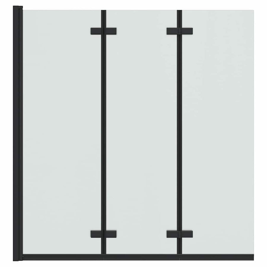 Douche Omhulsel Zwart 130 x 138 cm ESG-glas en aluminium