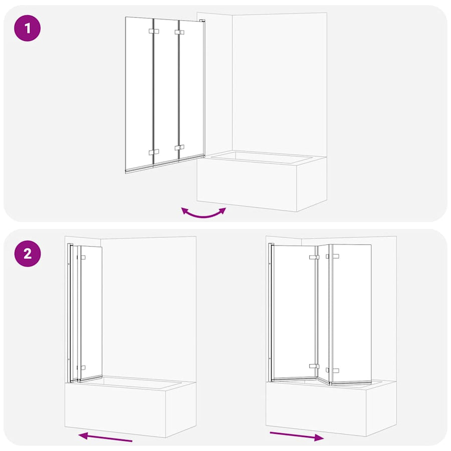 Douche Omhulsel Zwart 130 x 138 cm ESG-glas en aluminium
