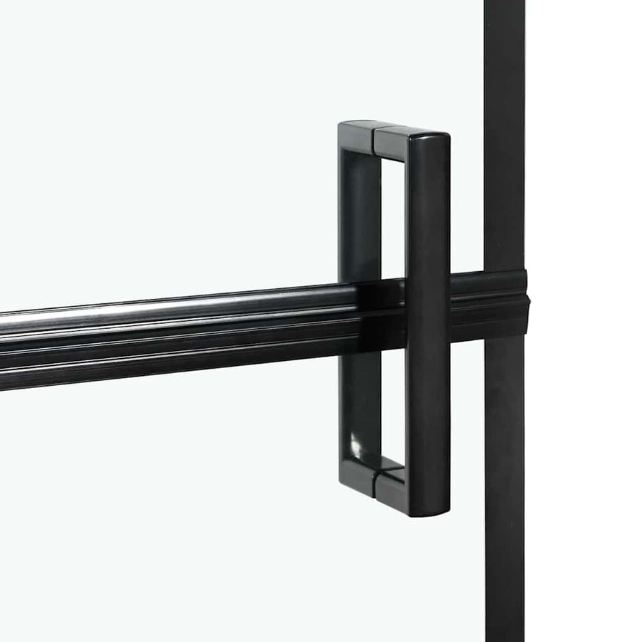Bad Douche Scherm Zwart en transparant 116 x 67 x 129.5 cm