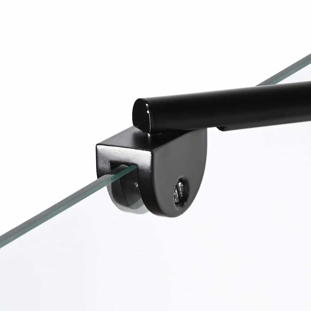 Bad Douche Scherm Zwart en transparant 116 x 67 x 129.5 cm