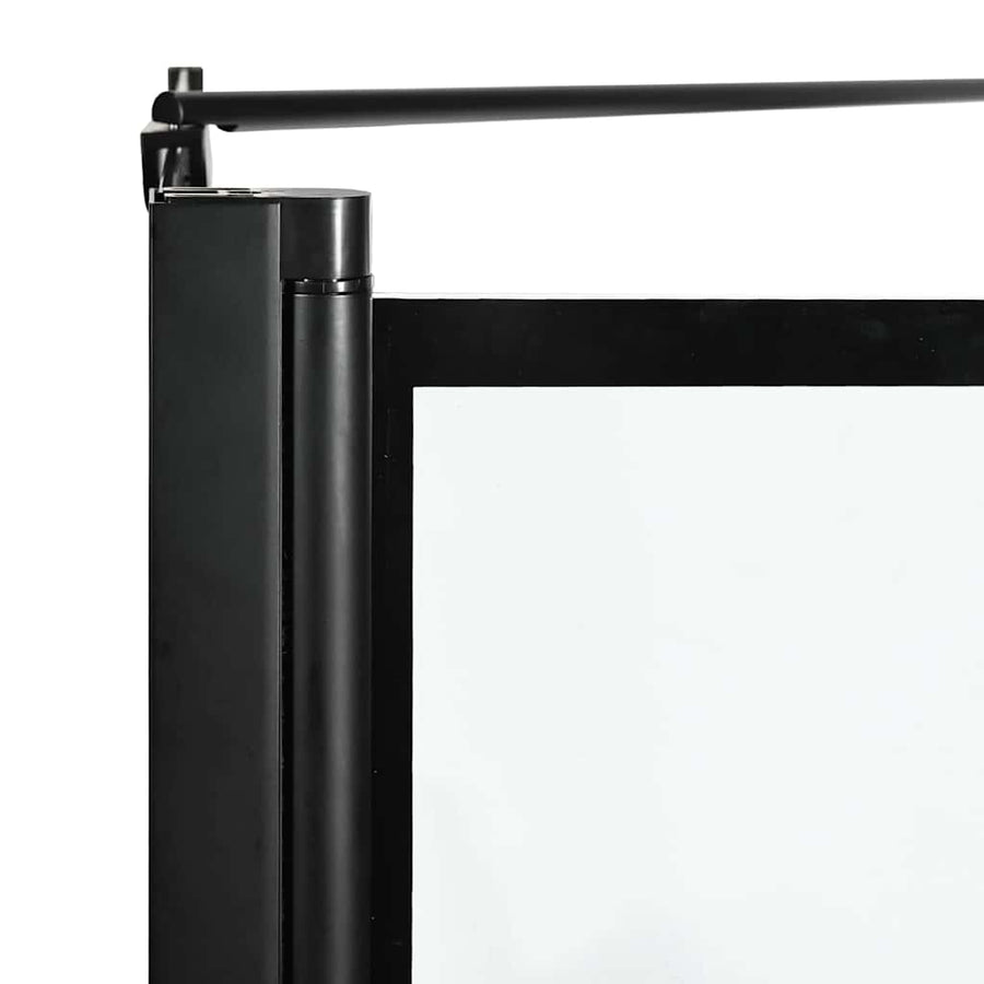 Bad Douche Scherm Zwart en transparant 116 x 67 x 129.5 cm