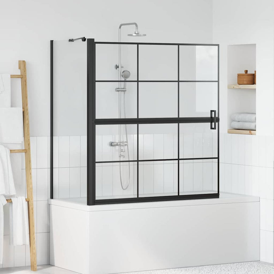 Bad Douche Scherm Zwart en transparant 116 x 67 x 129.5 cm