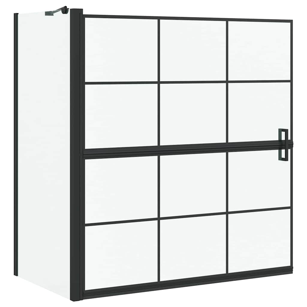 Bad Douche Scherm Zwart en transparant 116 x 67 x 129.5 cm