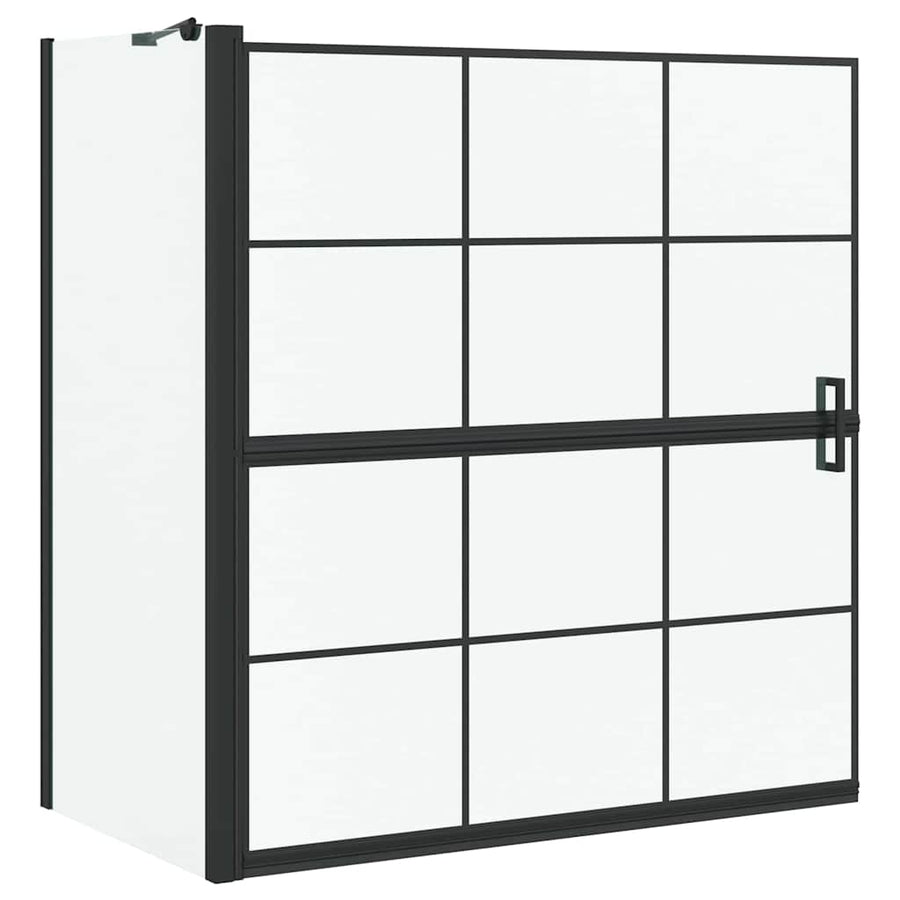 Bad Douche Scherm Zwart en transparant 116 x 67 x 129.5 cm