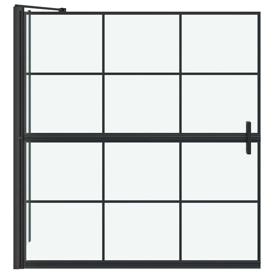 Bad Douche Scherm Zwart en transparant 116 x 67 x 129.5 cm