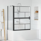 Bath Shower screen Black and transparent 116 x 68 x 128 cm