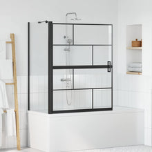 Bad Douche Scherm Zwart en transparant 100 x 67 x 129.5 cm